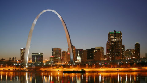 St. Louis downtown at night